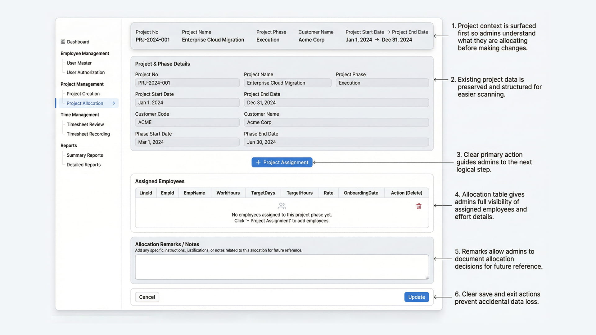 Project Allocation